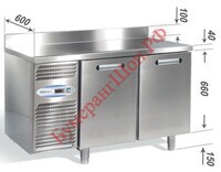 Холодильный стол Studio-54 DAIQUIRI 1260х600 с бортом - БумерангШоп.РФ - Всё для торговли и общепита