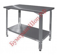 Стол производственный Финист СПН (1000х800х860) полка сплошная - БумерангШоп.РФ - Всё для торговли и общепита