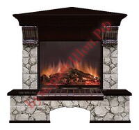 Камин Glenrich Бостон К A23 Карелия венге угловой - БумерангШоп.РФ - Всё для торговли и общепита