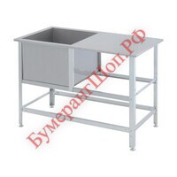 Ванна моечная со столом ВСМС-Б-1.700-1550.800-02 (ВМС-1/700) - БумерангШоп.РФ - Всё для торговли и общепита