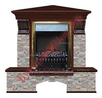 Камин Glenrich Бостон К Fobos BR ГЦ красное дерево угловой - БумерангШоп.РФ - Всё для торговли и общепита