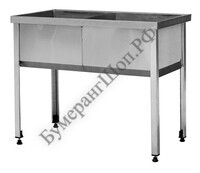 Ванна моечная ВМЦ 22/40 (сварная, 2 секции, без борта) - БумерангШоп.РФ - Всё для торговли и общепита