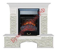 Камин Glenrich Бостон К Majestic BL ГО беленый дуб - БумерангШоп.РФ - Всё для торговли и общепита