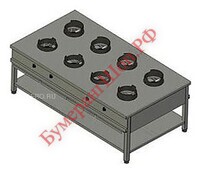 Плита газовая Вулкан KSW 08 8795 WOK - БумерангШоп.РФ - Всё для торговли и общепита