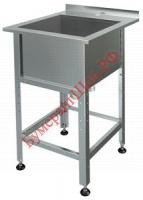 Ванна моечная цельнотянутая с бортом и полкой под смеситель ВМЦ 1/6645 (нерж.) - БумерангШоп.РФ - Всё для торговли и общепита