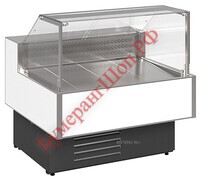 Витрина холодильная CRYSPI Gamma Quadro 1200 LED (с боковинами) - БумерангШоп.РФ - Всё для торговли и общепита
