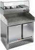 Стол холодильный для пиццы HiCold PZE3-11/SN (каменная столешница + витрина) - БумерангШоп.РФ - Всё для торговли и общепита