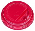 Крышка для стакана Атлас-Пак 90 мм красная с носиком new - БумерангШоп.РФ - Всё для торговли и общепита