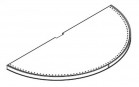 Полка торцевая полукруглая для островного стеллажа UCGE 30 см - БумерангШоп.РФ - Всё для торговли и общепита