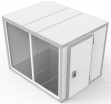 Холодильная камера "шип-паз" со стеклопакетом 1,36х1,66х2,2 (ст.блок по стороне 1,96 / дверь унив. по смежной стороне) - БумерангШоп.РФ - Всё для торговли и общепита