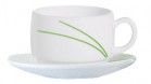 Блюдце чайное ARC Toronto 14 см (зеленый декор) - БумерангШоп.РФ - Всё для торговли и общепита