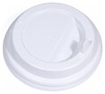Крышка для стакана Атлас-Пак 80 мм белая с носиком - БумерангШоп.РФ - Всё для торговли и общепита
