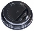 Крышка для стакана Атлас-Пак 90 мм черная с носиком - БумерангШоп.РФ - Всё для торговли и общепита