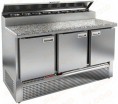 Стол холодильный для пиццы HiCold PZE1-111/GN (каменная столешница) - БумерангШоп.РФ - Всё для торговли и общепита