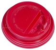 Крышка для стакана Атлас-Пак 80 мм красная с носиком - БумерангШоп.РФ - Всё для торговли и общепита