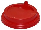 Крышка для стакана Интерпластик-2001 73 мм красная с носиком - БумерангШоп.РФ - Всё для торговли и общепита