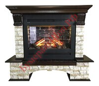 Камин Glenrich Бостон К Deluxe Rumba 3D Алтай дуб 46 - БумерангШоп.РФ - Всё для торговли и общепита