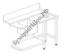 Стол для грязной посуды Dihr Т80E DX (правый) - БумерангШоп.РФ - Всё для торговли и общепита