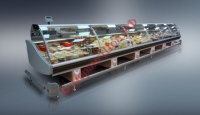 Холодильная витрина Диона ВУ-21 125 (на пластиковых тумбах) - БумерангШоп.РФ - Всё для торговли и общепита