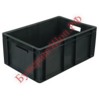 Ящик пластиковый мясной 46 л (черный) - БумерангШоп.РФ - Всё для торговли и общепита