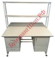 Стол лабораторный островной Мед Мебель Сло 22.018 с РУ - БумерангШоп.РФ - Всё для торговли и общепита