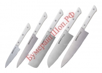 Набор кухонных ножей Samura Harakiri SHR-0250W/K - БумерангШоп.РФ - Всё для торговли и общепита