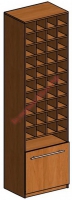 Шкаф для галстуков 560 х 2100 х 400 мм (40 ячеек) - БумерангШоп.РФ - Всё для торговли и общепита