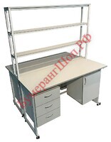 Стол лабораторный островной Мед Мебель Сло 22.024 с РУ - БумерангШоп.РФ - Всё для торговли и общепита