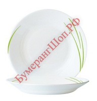 Тарелка для супа ARC Toronto 22 см (зеленый декор) - БумерангШоп.РФ - Всё для торговли и общепита