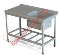 Ванна моечная ВМНШ 70/70 (цельнотянутая, пристенная) - БумерангШоп.РФ - Всё для торговли и общепита