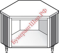 Прилавок угловой Emainox EAI 90 (внутренний угол 90&#186;) - БумерангШоп.РФ - Всё для торговли и общепита