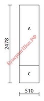 Боковая панель Expo P-PLAC цвета RAL100, V1, V2 - БумерангШоп.РФ - Всё для торговли и общепита