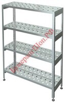 Стеллаж решетчатый 4-уровневый С-4Р-0,5/1,5/1,6 - БумерангШоп.РФ - Всё для торговли и общепита