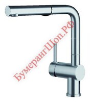 Смеситель Blanco Linus-S (рычаг слева, нерж. сталь) - БумерангШоп.РФ - Всё для торговли и общепита