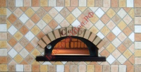 Печь для пиццы дровяная квадратная Ceky S120 (фронт - красный кирпич) - БумерангШоп.РФ - Всё для торговли и общепита